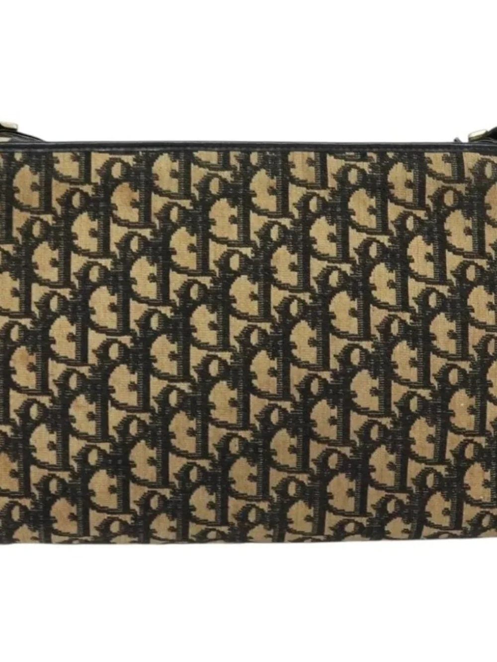 Christian Dior Trotter Canvas Shoulder Bag Navy Auth - Picture 3 of 16